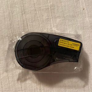 Brady M21-750-595 Black Ink on Yellow Paper Adhesive Vinyl Label Tape